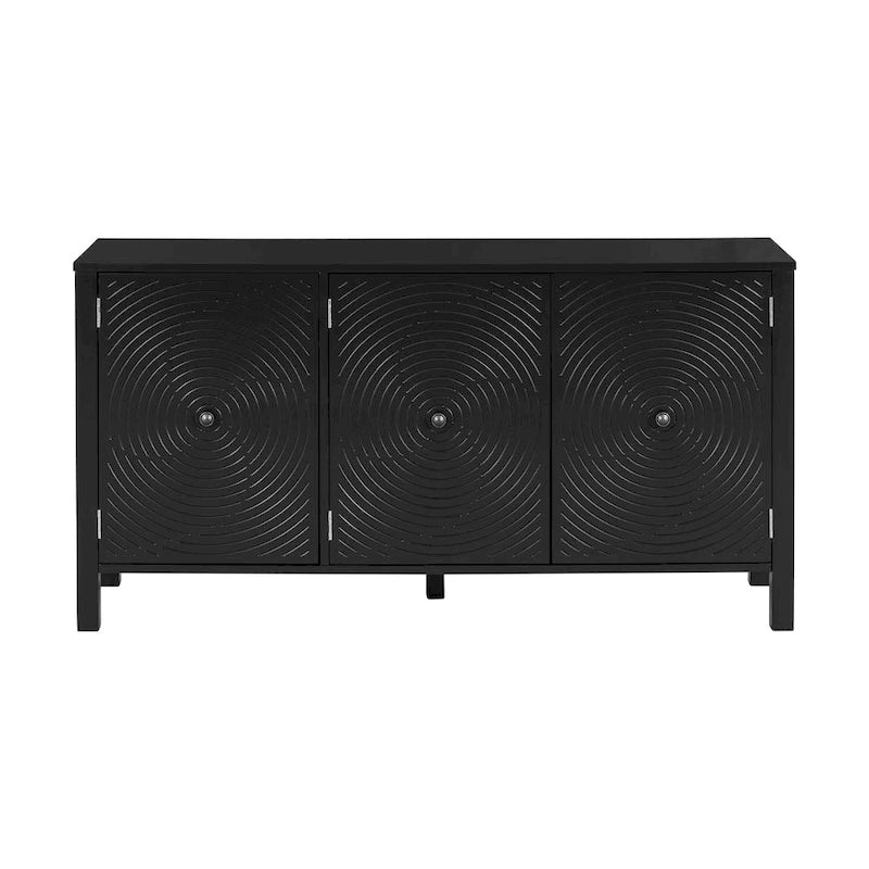 Aparador con puertas curvadas con motivos de remolino