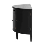 Mueble archivador de diseño curvo fabricado en chapa de madera maciza de fresno de Manchuria, estantes ajustables