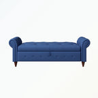 Banco tapizado capitoné con almacenaje — Dormitorio, Recibidor y Sala de Estar