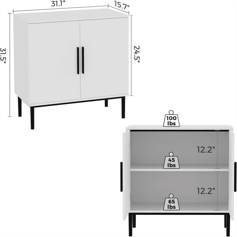 Aparador moderno - 15.7P x 31.1A x 31.5H