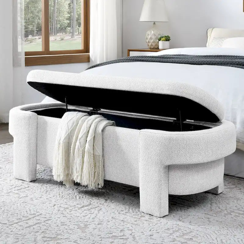 Banc rembourré en chenille