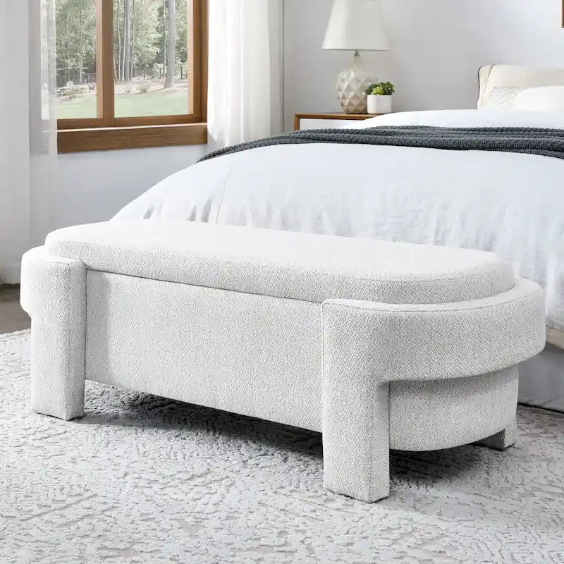 Banc rembourré en chenille