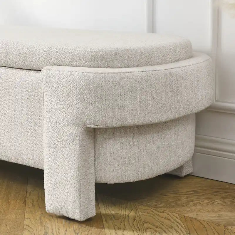 Banc rembourré en chenille
