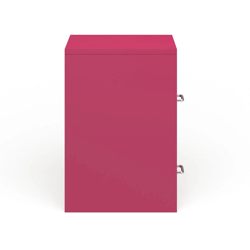 Archivador vertical con cierre de 2 cajones — Tamaño carta, completamente ensamblado, azul o rosa