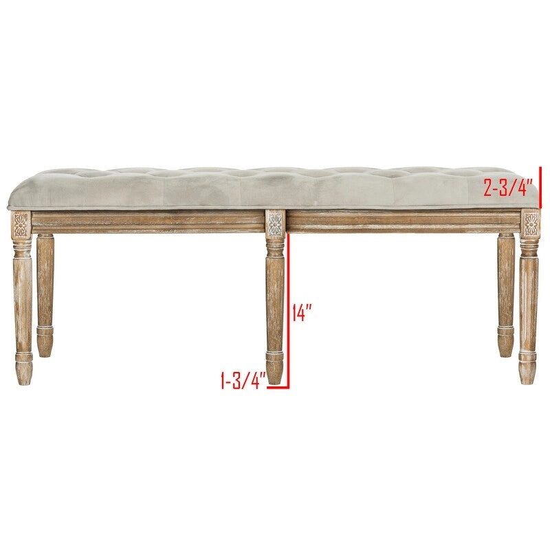 Banco de Hule para Brasserie Francesa con Capitoné y Acabado en Roble Rústico — 47"An. x 18"Prof. x 19"Al.