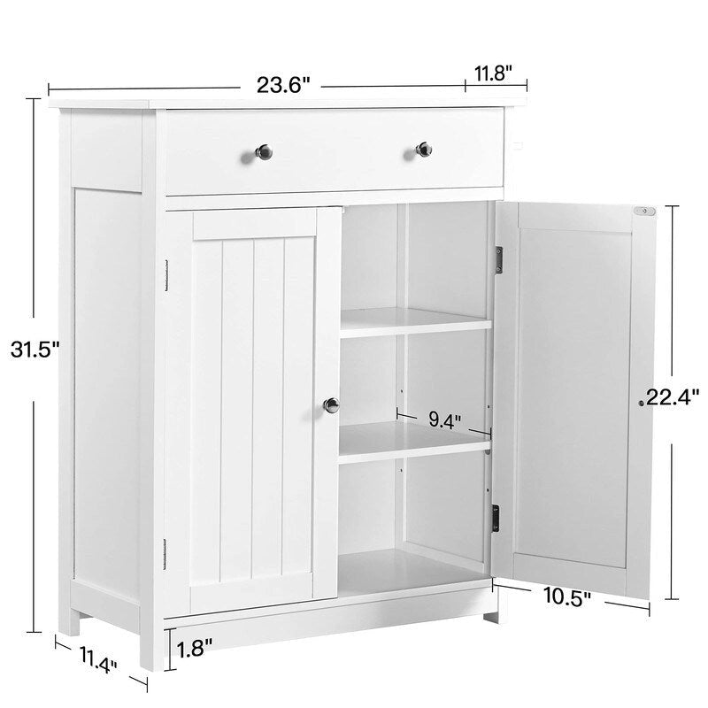 Meuble de salle de bain autoportant - 11,8P x 23,6L x 31,5H
