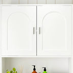 Armario sobre el inodoro, organizador de almacenamiento de baño de doble puerta - 31.5x70.9