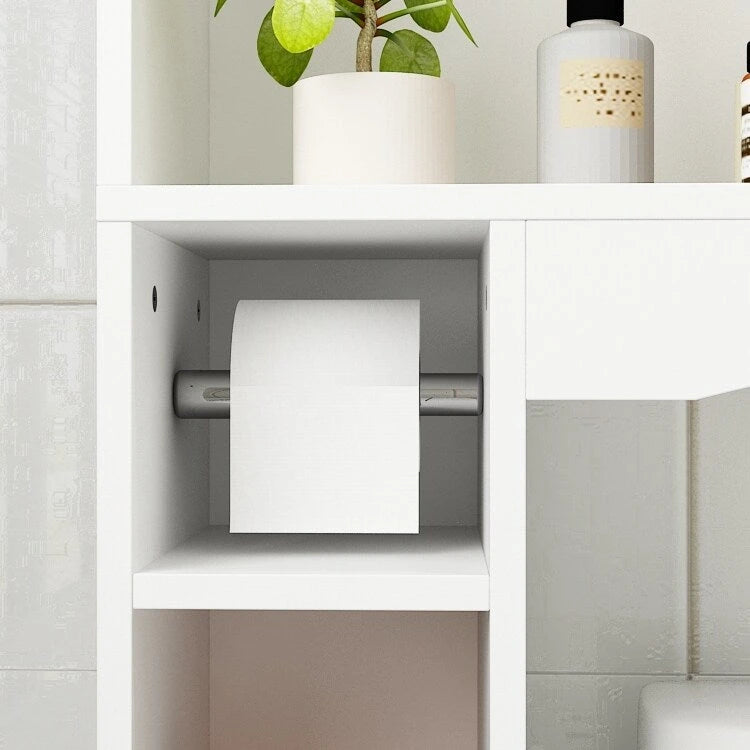Armario sobre el inodoro, organizador de almacenamiento de baño de doble puerta - 31.5x70.9