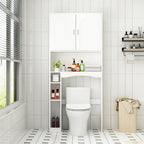Armario sobre el inodoro, organizador de almacenamiento de baño de doble puerta - 31.5x70.9