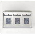 Aparador con espejo Glam Mirrored Diamond de 3 cajones