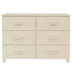 Aparador buffet de madera maciza de pino con 6 cajones de deslizamiento suave — 113 cm (An) x 40 cm (Pr) x 80 cm (Al)