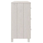 Aparador buffet de madera maciza de pino con 6 cajones de deslizamiento suave — 113 cm (An) x 40 cm (Pr) x 80 cm (Al)