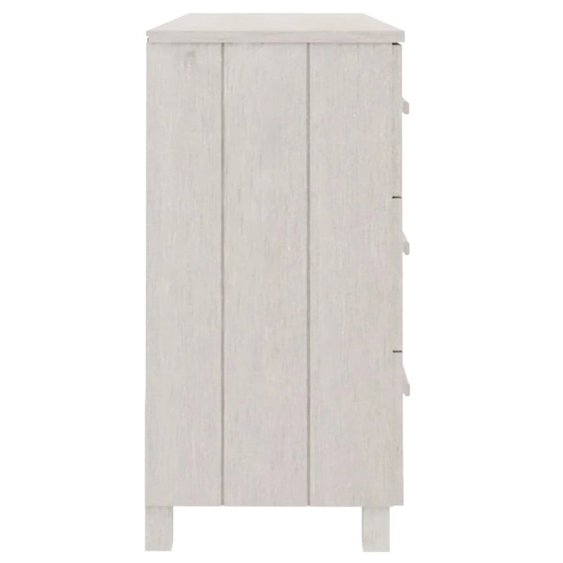 Aparador buffet de madera maciza de pino con 6 cajones de deslizamiento suave — 113 cm (An) x 40 cm (Pr) x 80 cm (Al)
