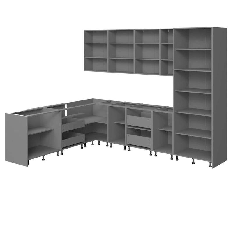 Meuble bas de cuisine noir — 8x10 pieds de large (126"x96")