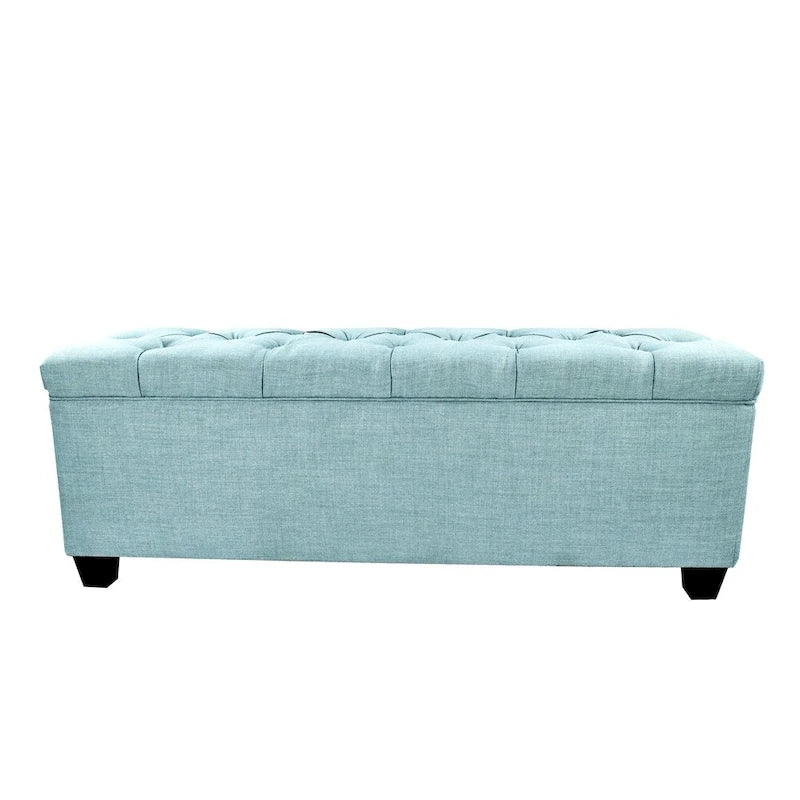 Banco de Almacenamiento Elevable con Tapa Acolchada de Capitón y Compartimentos Duales — Almacenamiento de Zapatos y Ropa Blanca, 134 cm de Ancho