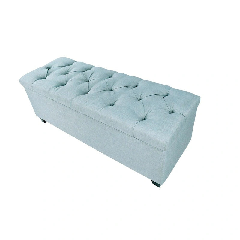 Banco de Almacenamiento Elevable con Tapa Acolchada de Capitón y Compartimentos Duales — Almacenamiento de Zapatos y Ropa Blanca, 134 cm de Ancho