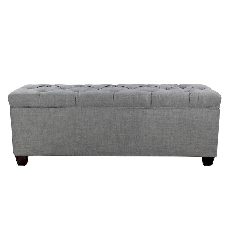 Banco de Almacenamiento Elevable con Tapa Acolchada de Capitón y Compartimentos Duales — Almacenamiento de Zapatos y Ropa Blanca, 134 cm de Ancho