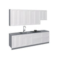 Mueble bajo de cocina blanco mate — 2,90 m de ancho (114"x24")