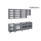 Mueble bajo de cocina blanco mate — 2,90 m de ancho (114"x24")