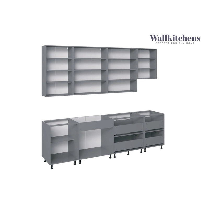 Meuble bas de cuisine blanc mat — 2,90 m de large (114"x24")