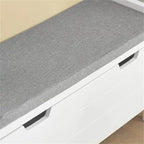 Banco de almacenamiento con puerta abatible y cojín acolchado - 11.8D x 35.8W x 19.7H
