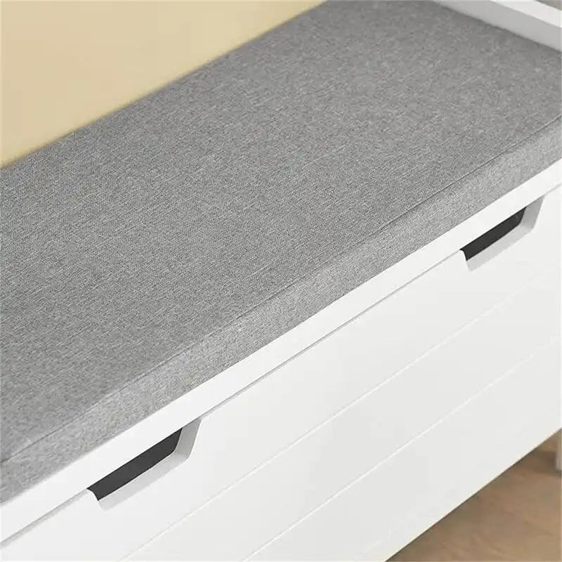 Banco de almacenamiento con puerta abatible y cojín acolchado - 11.8D x 35.8W x 19.7H