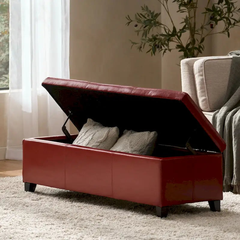 Banc de rangement capitonné pour chambre à coucher, salon, entrée