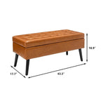 Banco de almacenamiento para el pie de cama y el final de la cama — Asiento tapizado con almacenamiento oculto