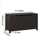 Caja de almacenamiento de juguetes de madera para niños con tapa de bisagra de seguridad para mayores de 3 años
