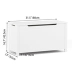 Caja de almacenamiento de juguetes de madera para niños con tapa de bisagra de seguridad para mayores de 3 años