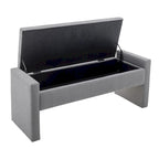 Banco de almacenamiento con tapa abatible de tela de bucle - 122 cm de ancho, 120 kg de capacidad, para dormitorio y recibidor