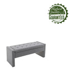 Banco de almacenamiento con tapa abatible de tela de bucle - 122 cm de ancho, 120 kg de capacidad, para dormitorio y recibidor