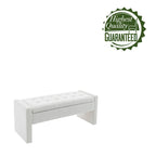 Banco de almacenamiento con tapa abatible de tela de bucle - 122 cm de ancho, 120 kg de capacidad, para dormitorio y recibidor