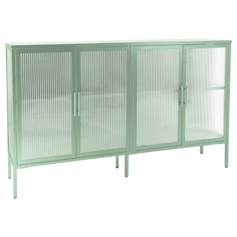 Armario metálico de cristal templado con estante ajustable
