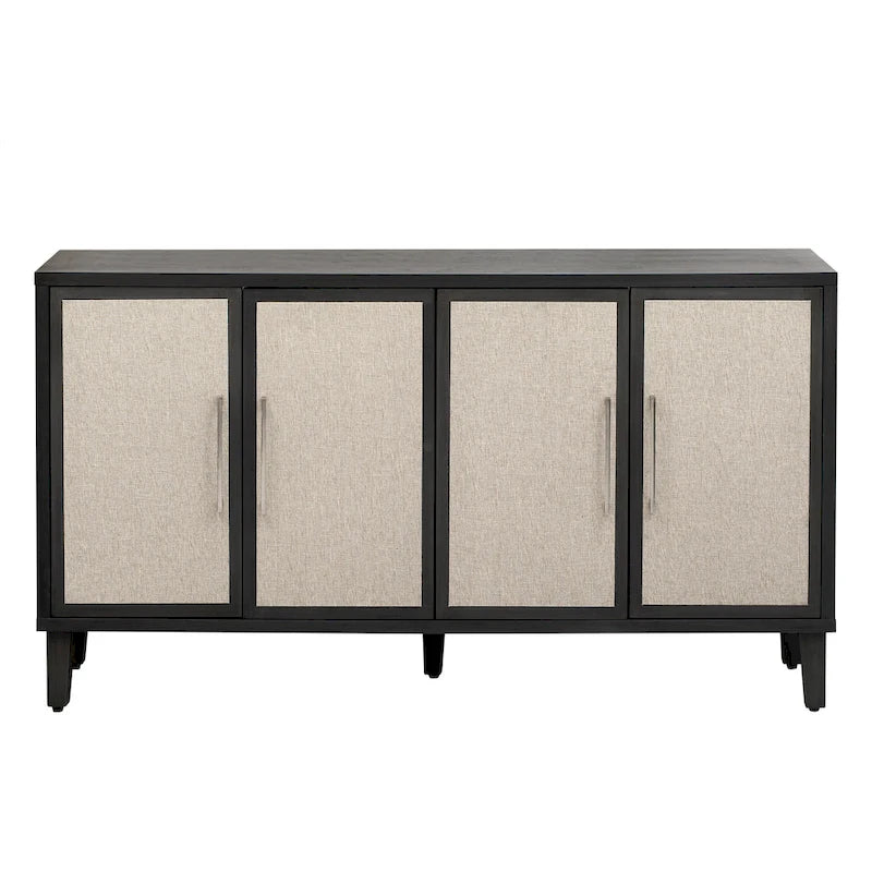Mueble de estilo Lujo Ligero con cuatro puertas de lino, adecuado para sala de estar, estudio, entrada
