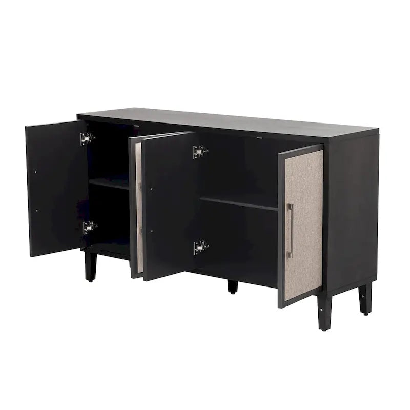 Mueble de estilo Lujo Ligero con cuatro puertas de lino, adecuado para sala de estar, estudio, entrada
