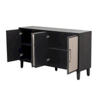 Mueble de estilo Lujo Ligero con cuatro puertas de lino, adecuado para sala de estar, estudio, entrada