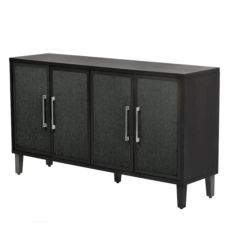 Mueble de estilo Lujo Ligero con cuatro puertas de lino, adecuado para sala de estar, estudio, entrada