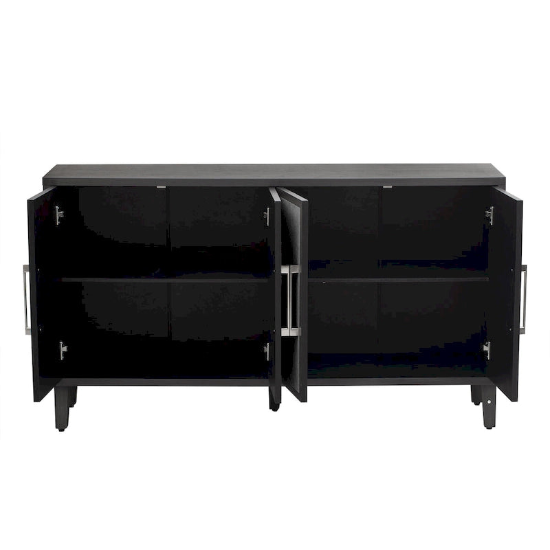 Mueble de estilo Lujo Ligero con cuatro puertas de lino, adecuado para sala de estar, estudio, entrada