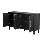 Mueble de estilo Lujo Ligero con cuatro puertas de lino, adecuado para sala de estar, estudio, entrada