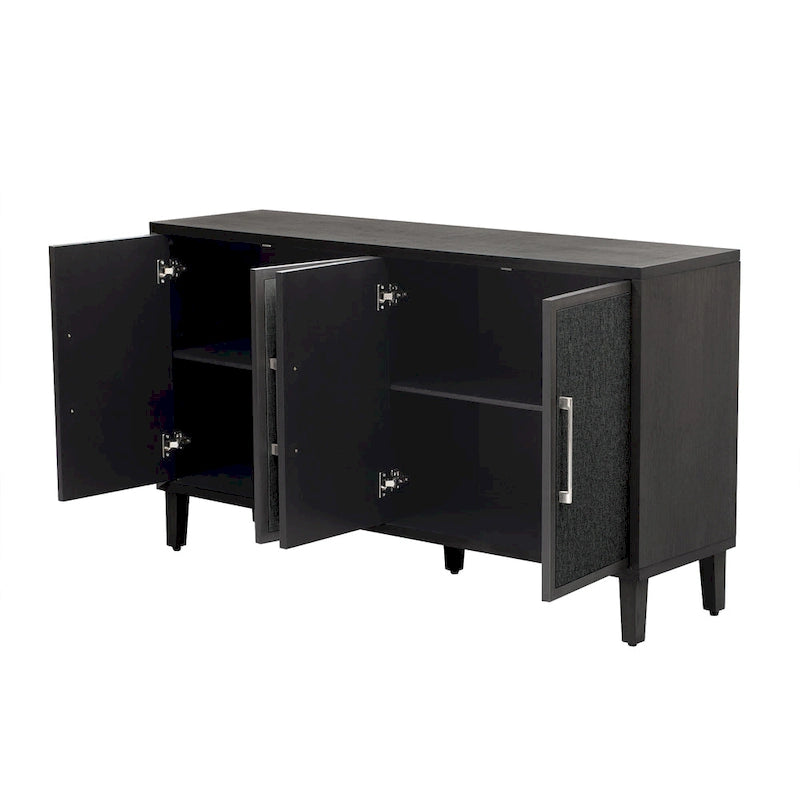 Mueble de estilo Lujo Ligero con cuatro puertas de lino, adecuado para sala de estar, estudio, entrada