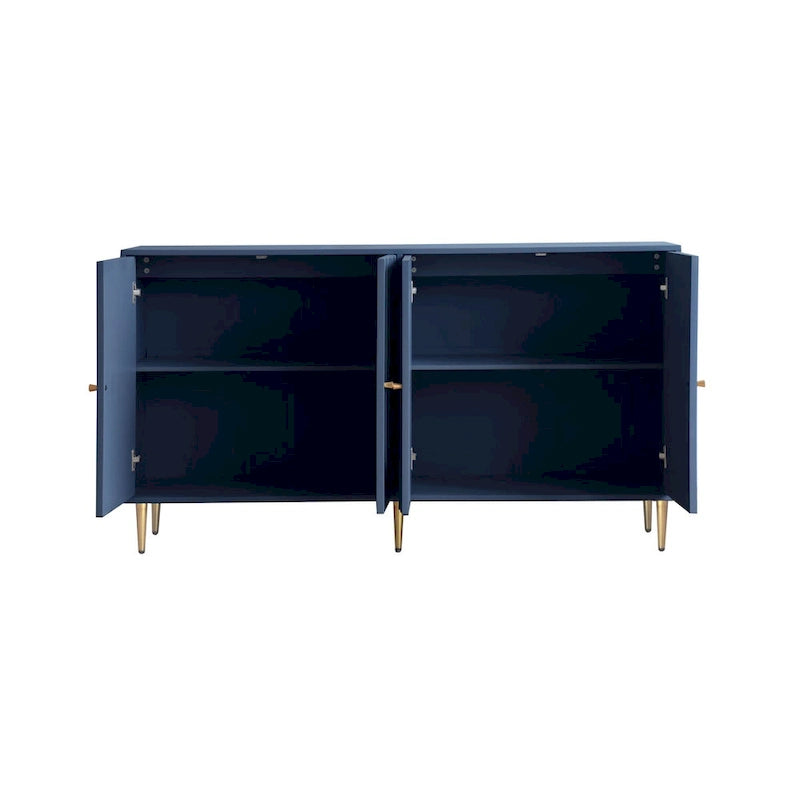 Aparador bufé moderno de madera lacada con 4 puertas