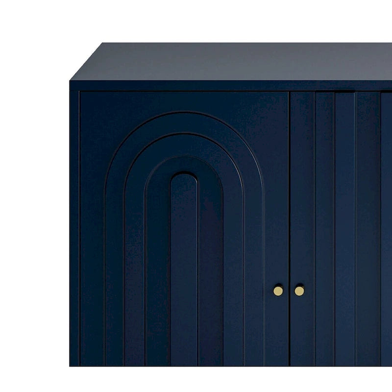 Aparador bufé moderno de madera lacada con 4 puertas