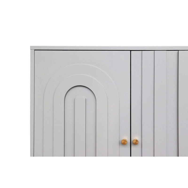 Aparador bufé moderno de madera lacada con 4 puertas