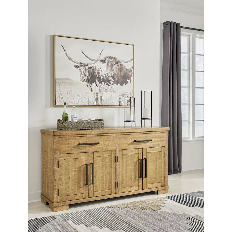 Signature Design by Ashley Havonplane Brown Dining Server - 65.88W x 19D x 36.13H