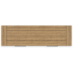 Aparador de comedor rústico marrón con armario de 4 puertas y 2 cajones — 65.88"An. x 19"Prof. x 36.13"Al.