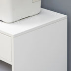 Carro archivador con ruedas, soporte móvil para impresora con estante ajustable, cajón y soporte para CPU