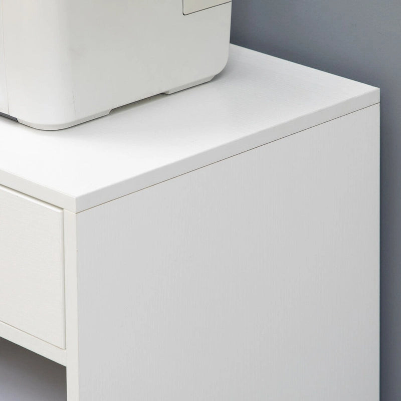 Dessertes de bureau à roulettes, Support d'imprimante mobile avec étagère réglable, tiroir et support d'unité centrale