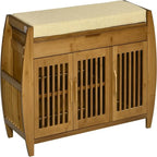 Banco zapatero con armarios de almacenaje - 12.5D x 40.25W x 18.25H