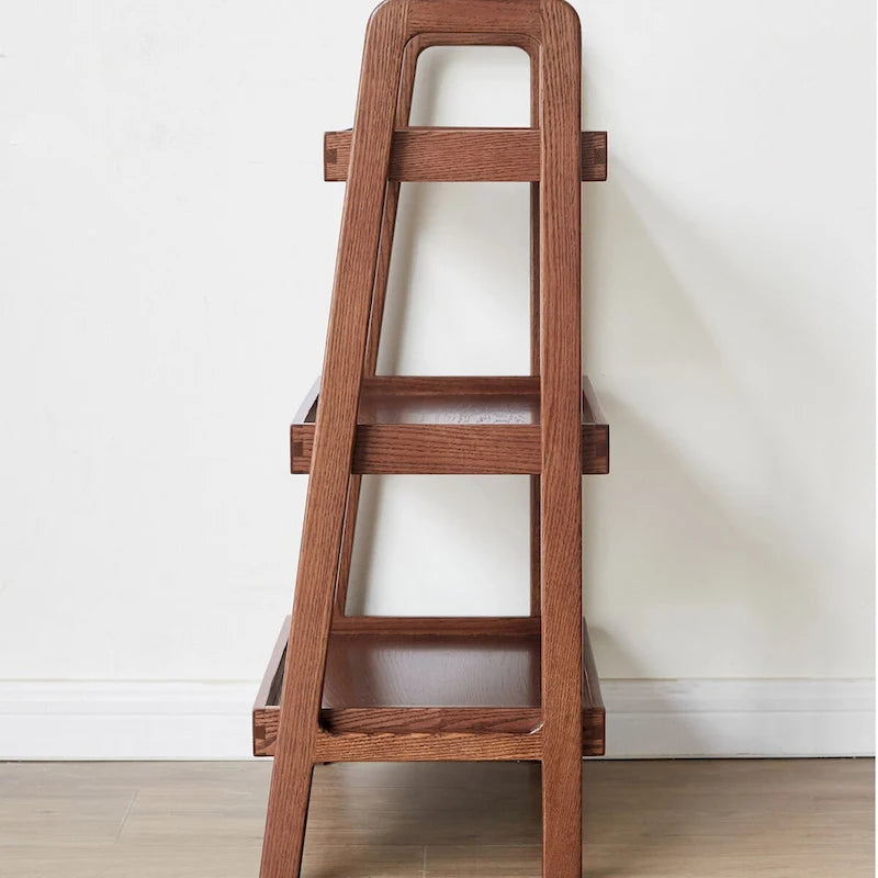 Meuble à chaussures 3 niveaux et banc de rangement en bois de hêtre pour entrée — Finition noyer